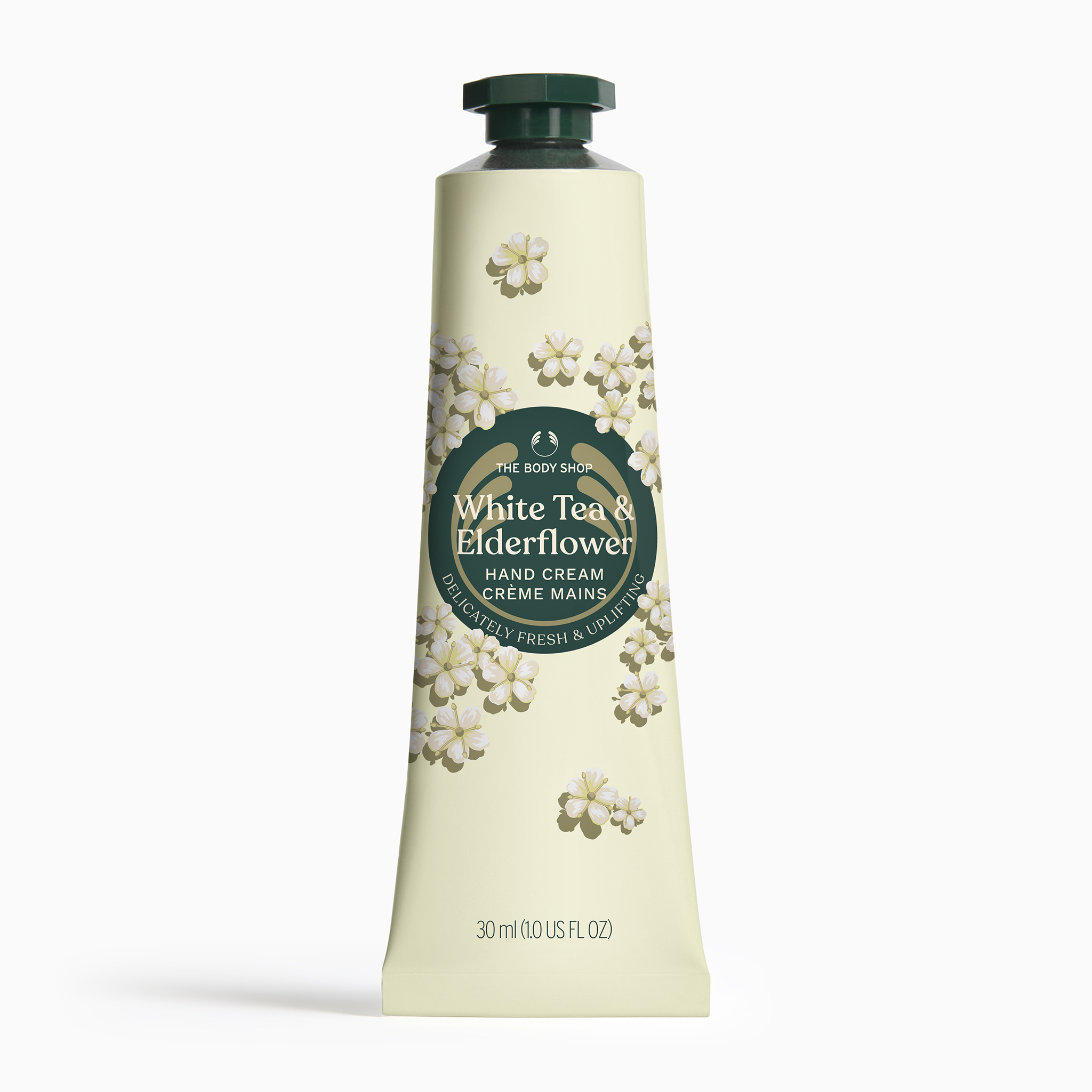 The Body Shop White Tea & Elderflower Hand Cream 30ml hand cream tube