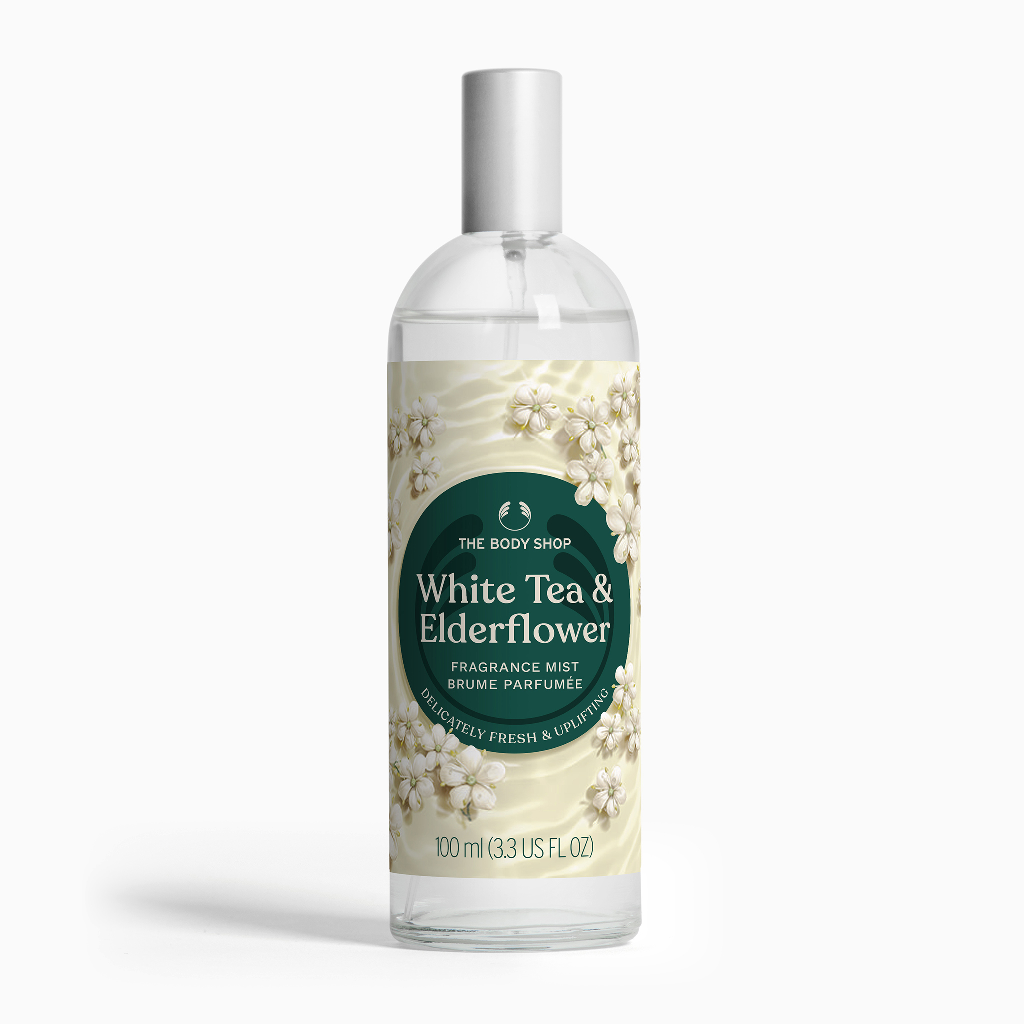 The Body Shop White Tea & Elderflower Fragrance Mist 100ml fragrance bottle